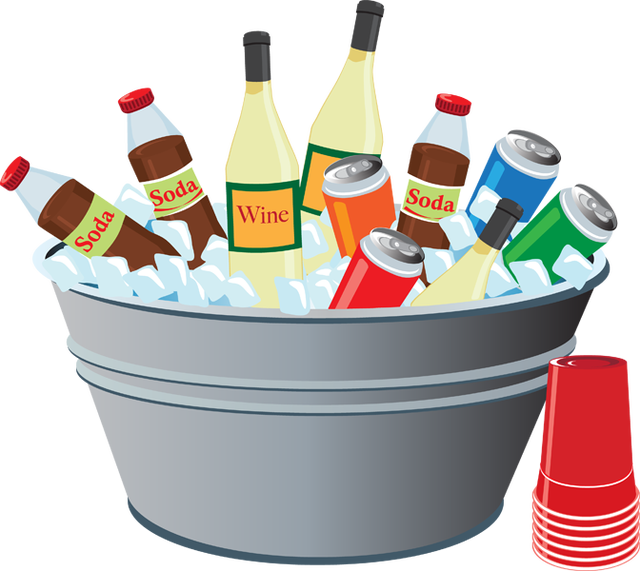 Drinks In A Tub For The Picnic
