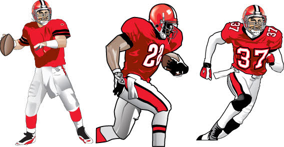 Football Player Graphics - Cliparts.co