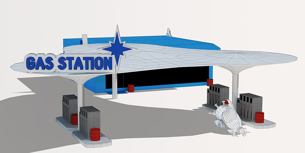 Vincent Humeau - Portfolio 3D gas station