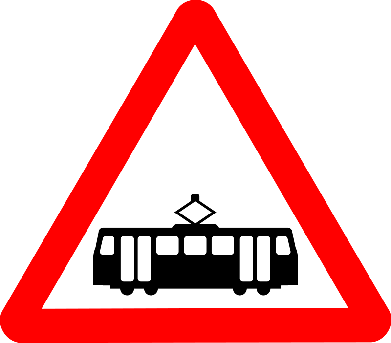 Roadsign Tram Clip Art Download