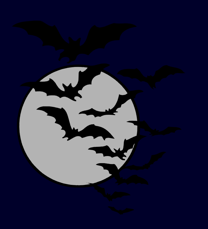 Clipart - Bat night