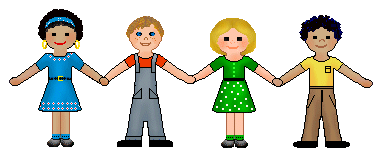 Children Clip Art -Boys and Girls Holding Hands