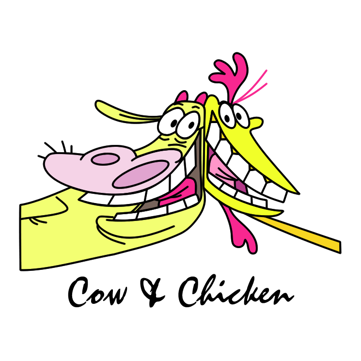 Cow chicken Free Vector / 4Vector