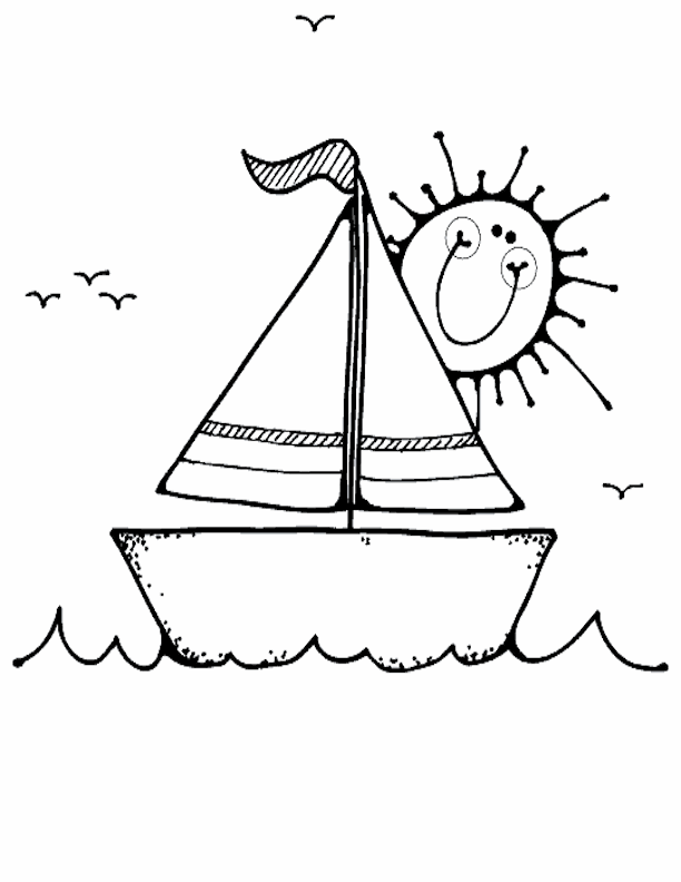 Sailboat Coloring Page - Cliparts.co