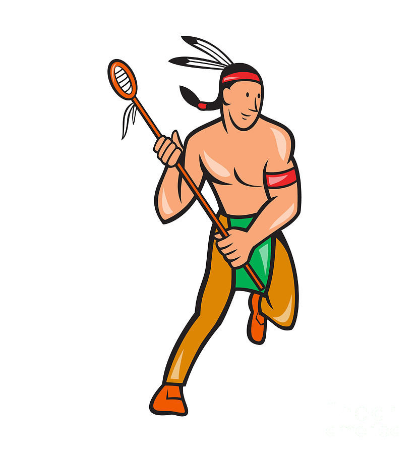 Native American Lacrosse Player Cartoon by Aloysius Patrimonio ...
