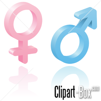 CLIPART MALE - FEMALE SYMBOLS | Royalty free vector design