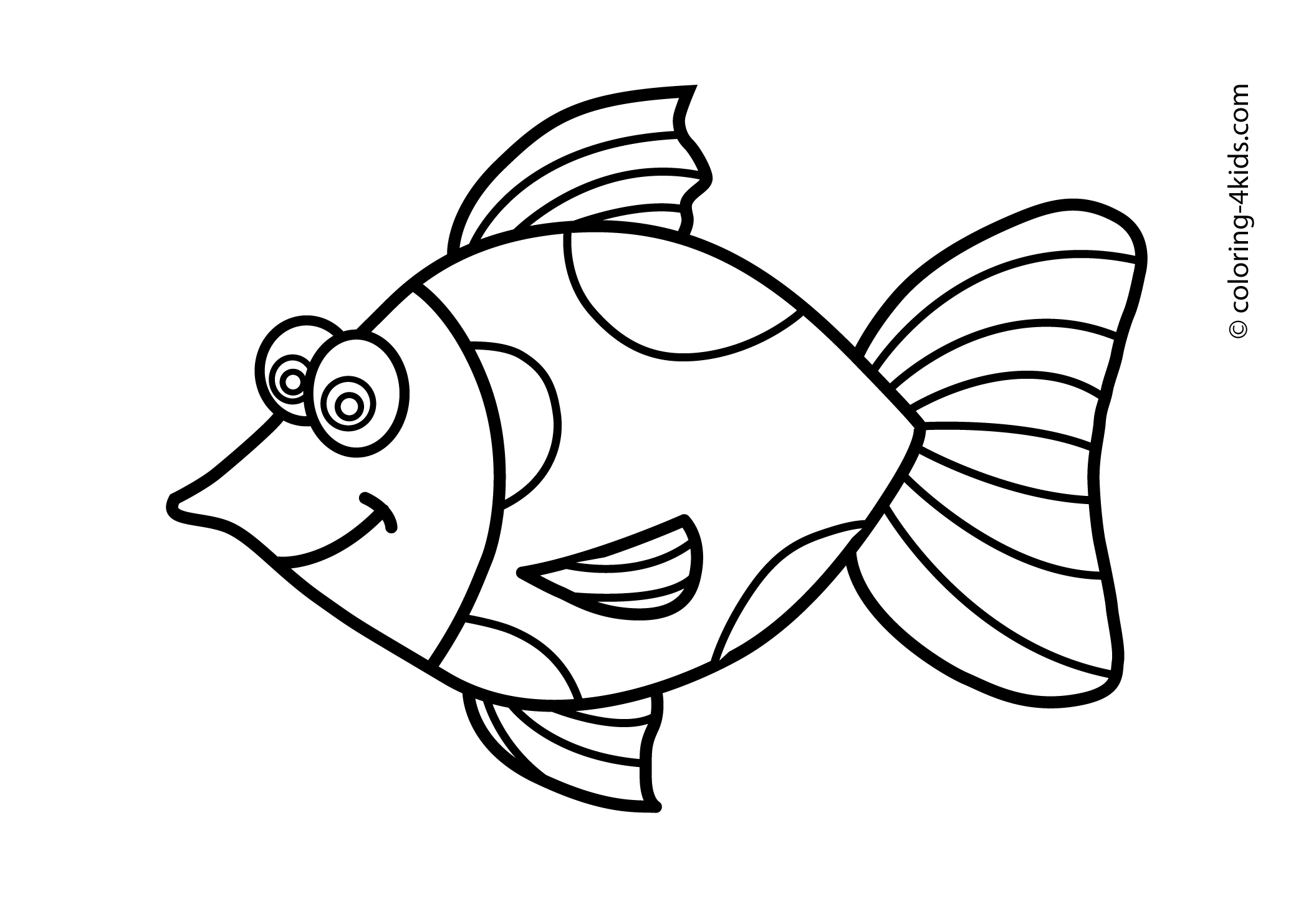 Fish Animals coloring pages for kids, printable free | coloing ...