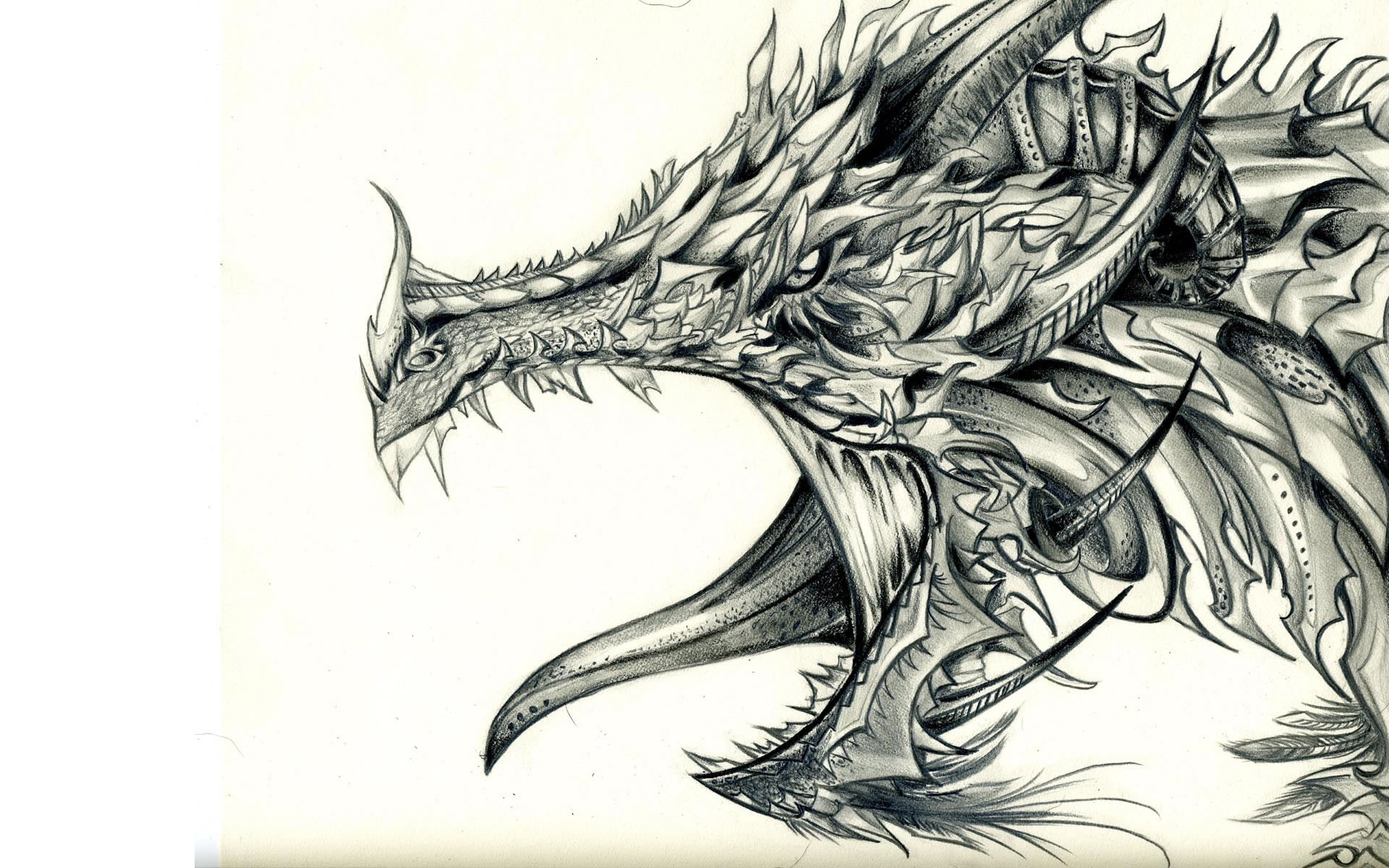Evil Dragon Head Drawings - Gallery