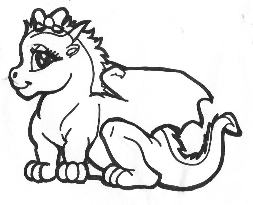 Free Realistic Dragon Coloring Pages | Ace Images