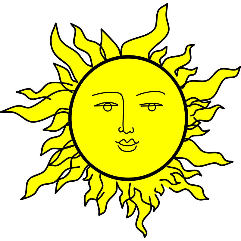 Clipart - Sun with a face by Rones