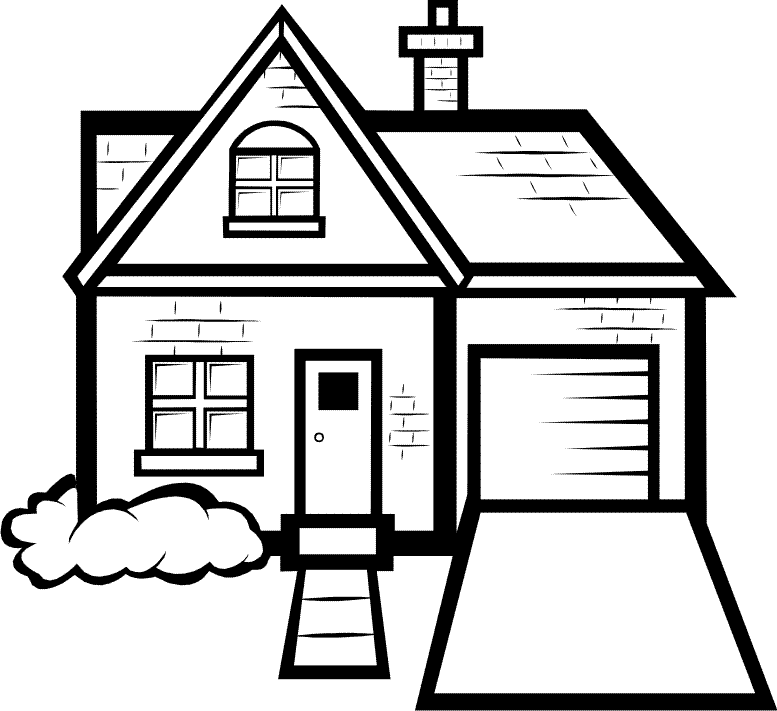 Gambar Modern House Coloring Pages Images Free Download Houses Di 