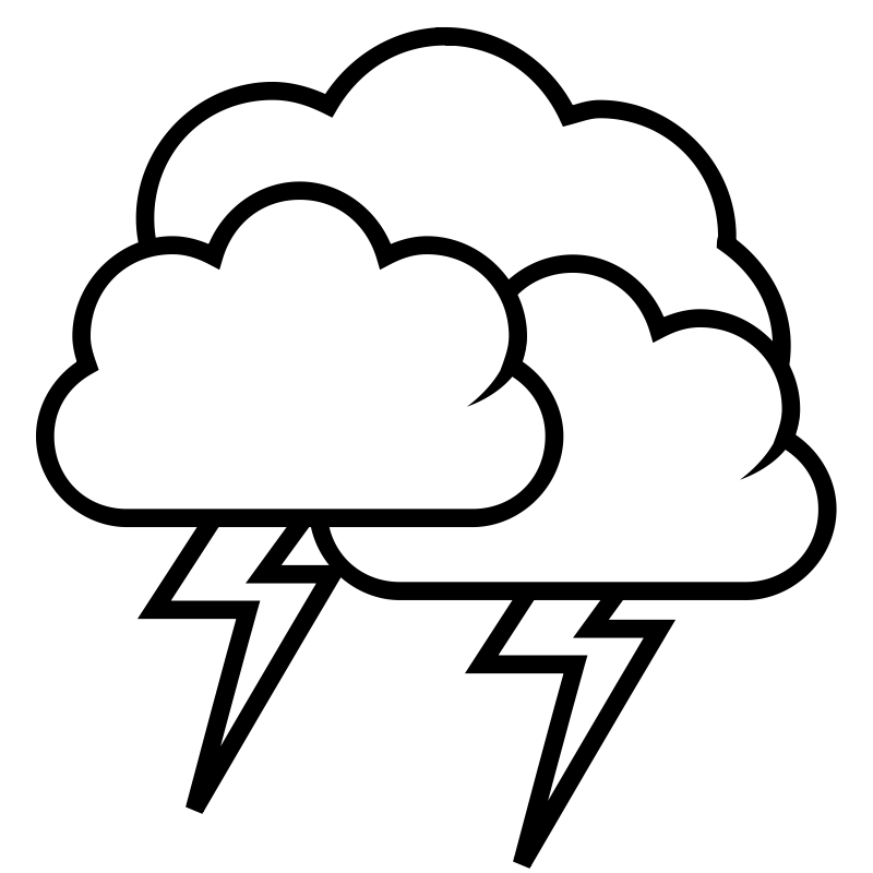 Clipart - tango weather storm - outline