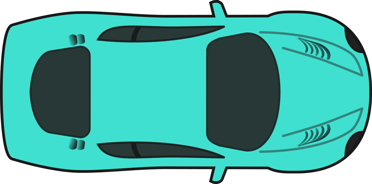 Turquois Racing Car (Top View) Clipart by qubodup : Car Cliparts ...