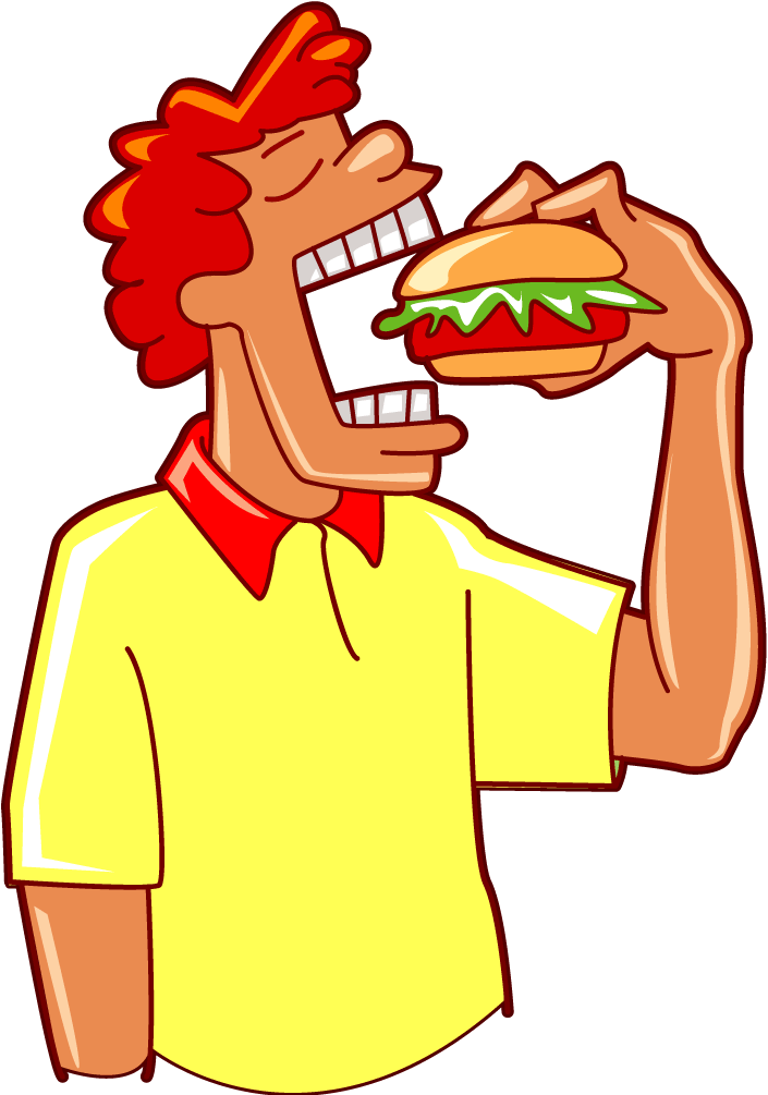 Eating Junk Food Clipart