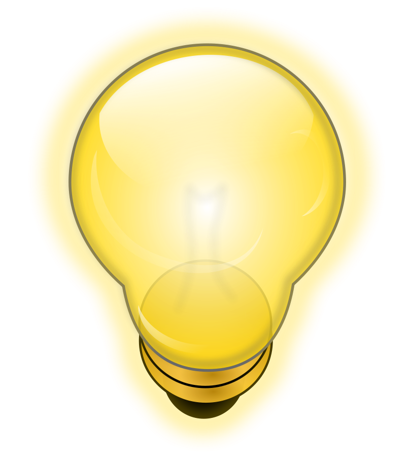 Glowing Light Bulb Clipart, vector clip art online, royalty free ...