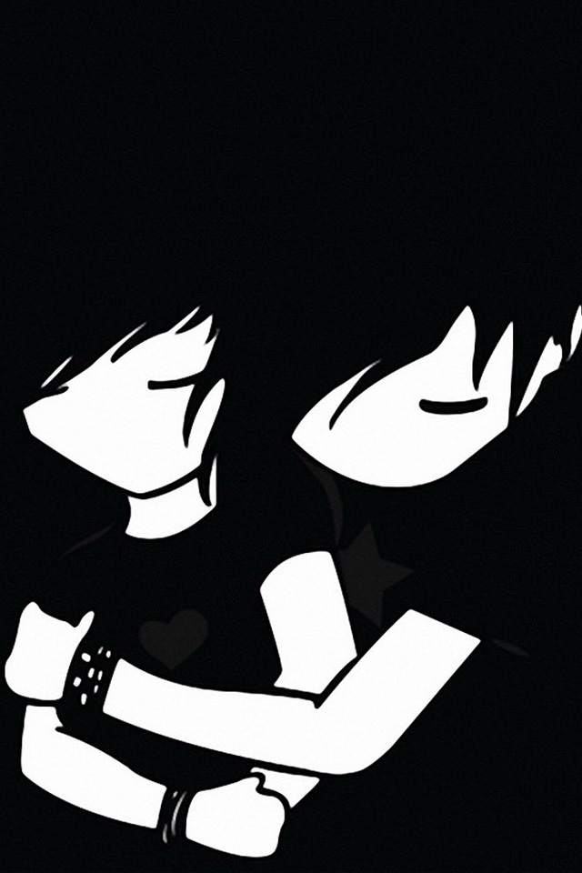 Emo Boy and Girl iPhone4 (4S) Wallpaper | iPhone Faves Mobile ...