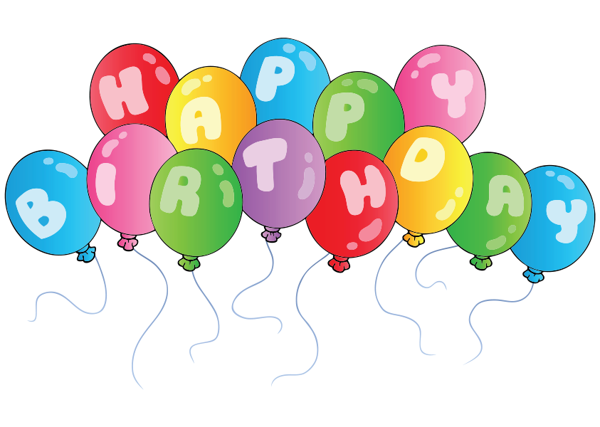 Happy Birthday Balloons. Special emoticon for special people in ...