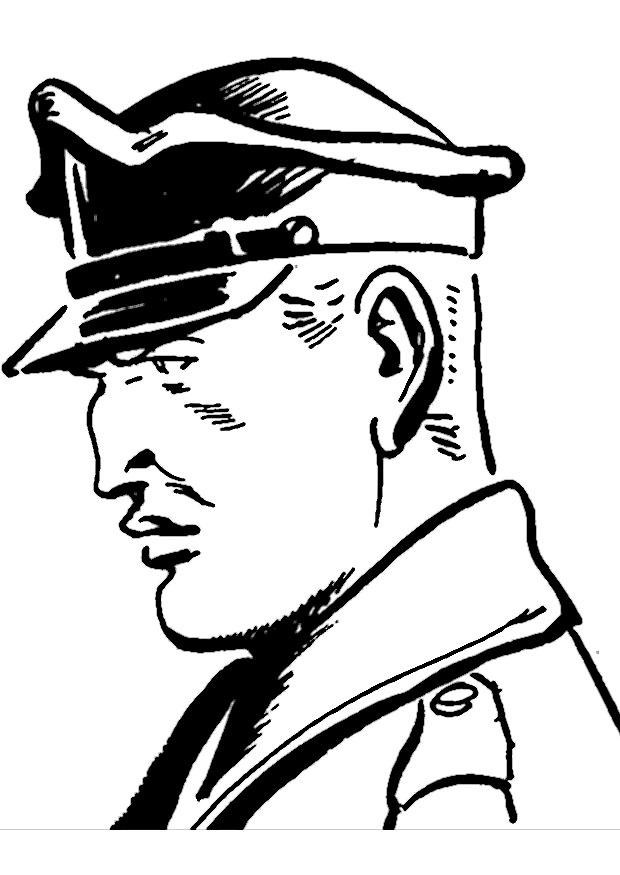 Coloring page police officer - img 10086.