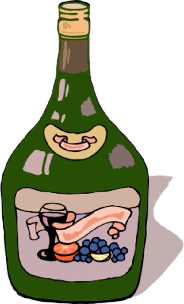 wine bottle - vector Clip Art