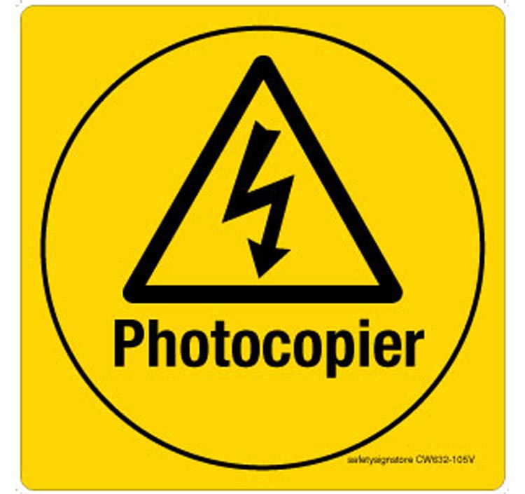 Photocopier - Test Safety Sign Store
