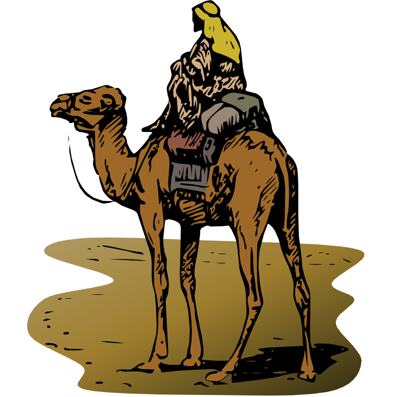 Clipart - Camel with Rider