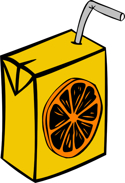 Orange Juice Box clip art - vector clip art online, royalty free ...