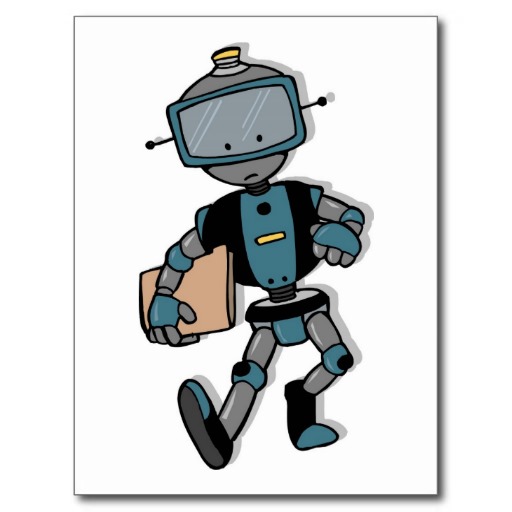 Even Robot Boy Goes to School! Post Card | Zazzle