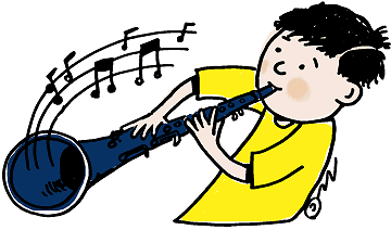playing clarinet (in color) - Clip Art Gallery