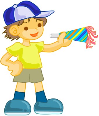 Clip Art Of Colorful Conical Birthday Party | Happy Birthday Idea