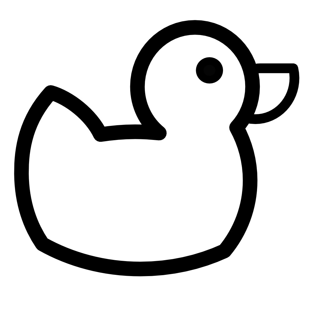 Pix For > Rubber Duck Clip Art Black And White