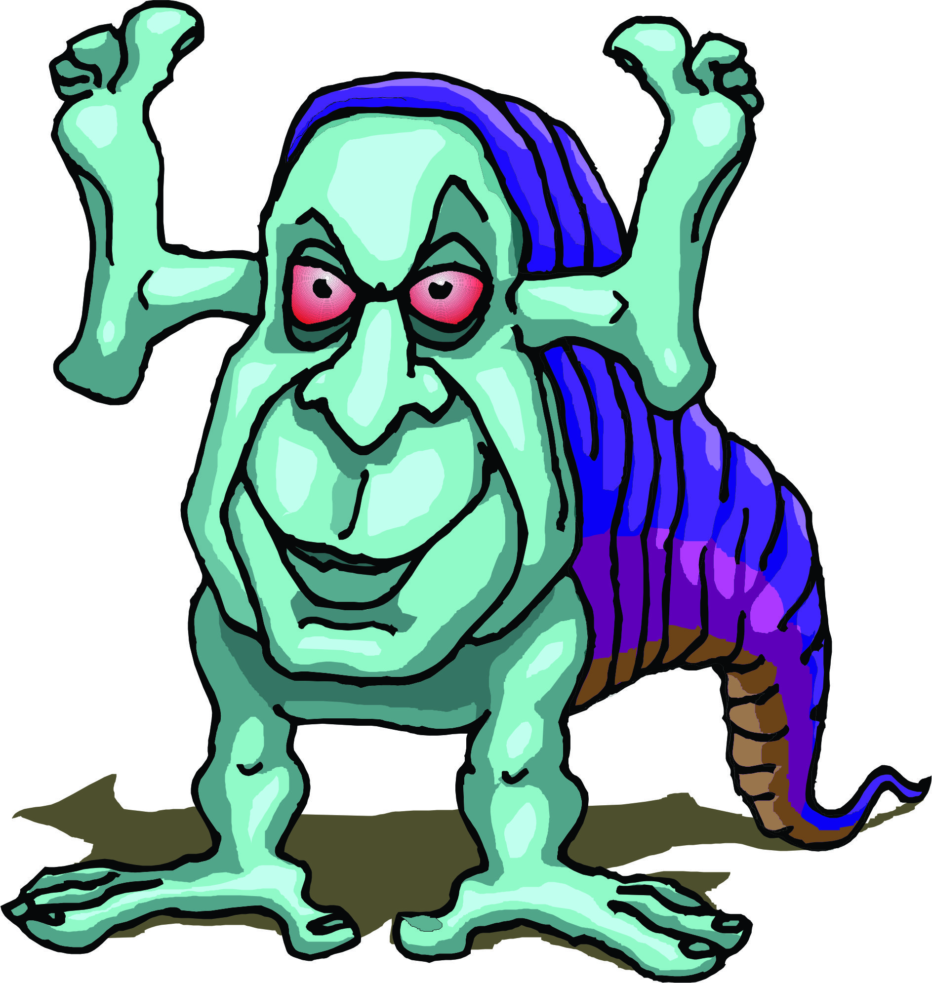 Scary Cartoon Monster Images & Pictures - Becuo - Cliparts.co