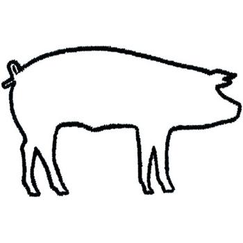 Outline Of A Pig - ClipArt Best