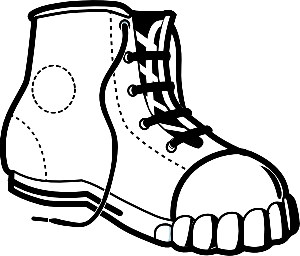 Sneaker Bw clip art - vector clip art online, royalty free ...