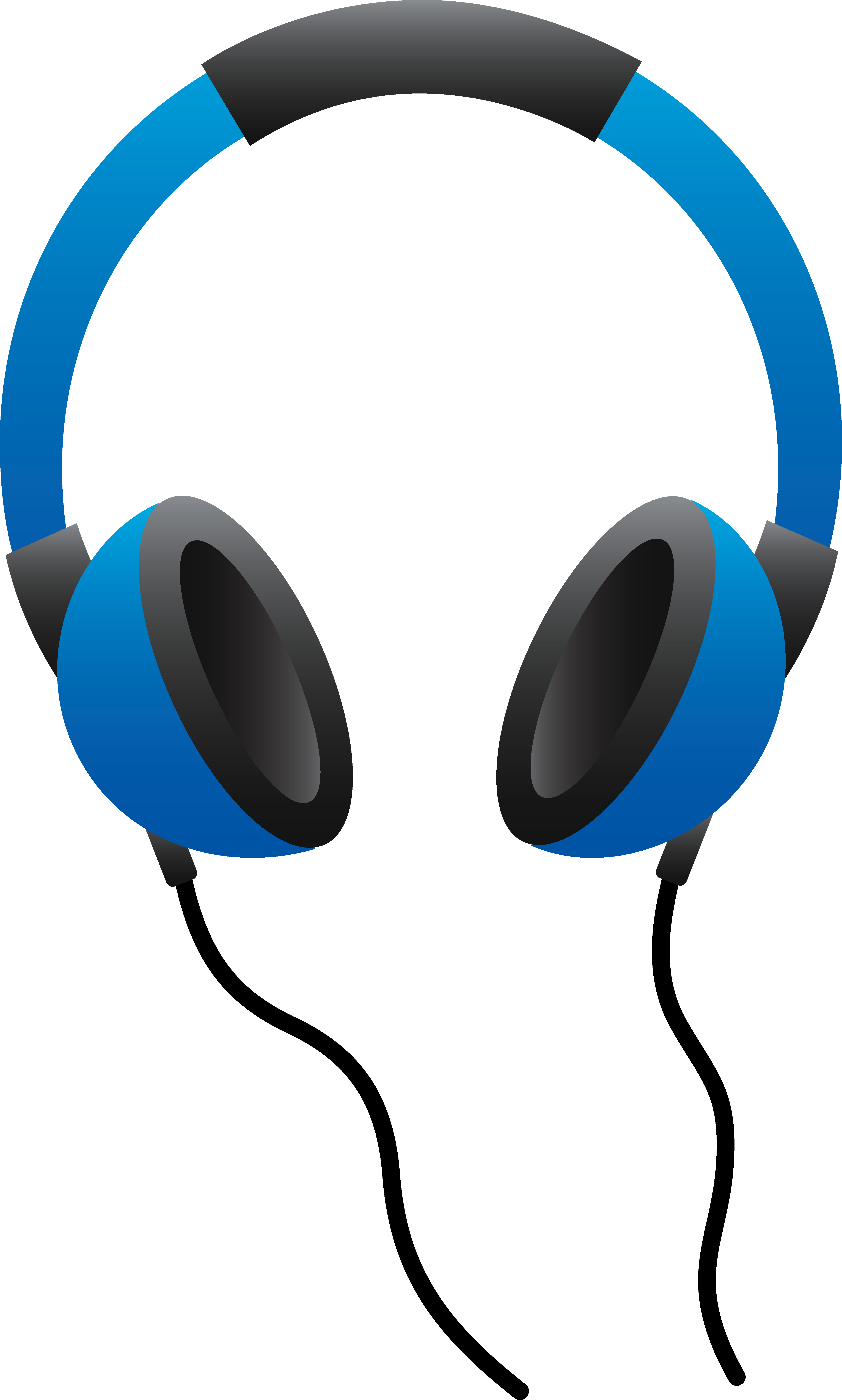 Blue Headphones - Free Clip Art