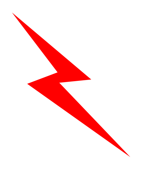 Red Lightening Bolt clip art - vector clip art online, royalty ...