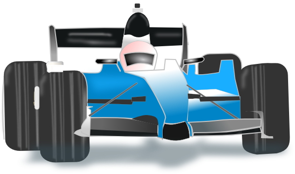 Blue Race Car clip art - vector clip art online, royalty free ...