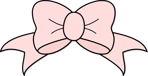 Pink Ribbon Bow clip art - vector clip art online, royalty free ...
