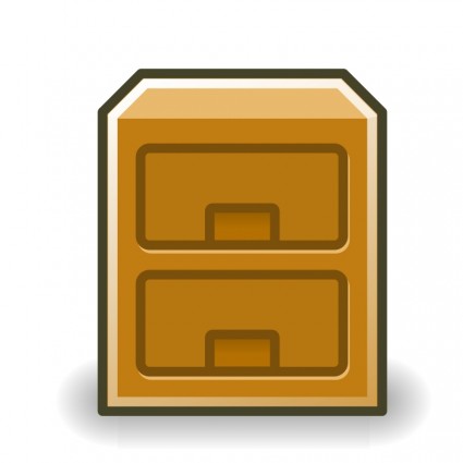 Double Drawer File Cabinet clip art Vector clip art - Free vector ...