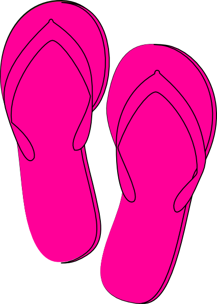 Pink Flip Flops clip art - vector clip art online, royalty free ...