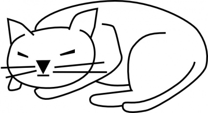 Sleeping Cat clip art - Download free Other vectors