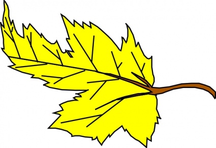 Yellow Leaf clip art - Download free Nature vectors
