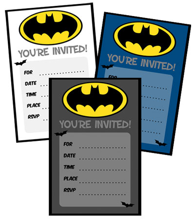 Batman Birthday Invitations to Print
