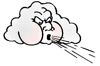 Pix For > Cartoon Cloud Blowing Wind