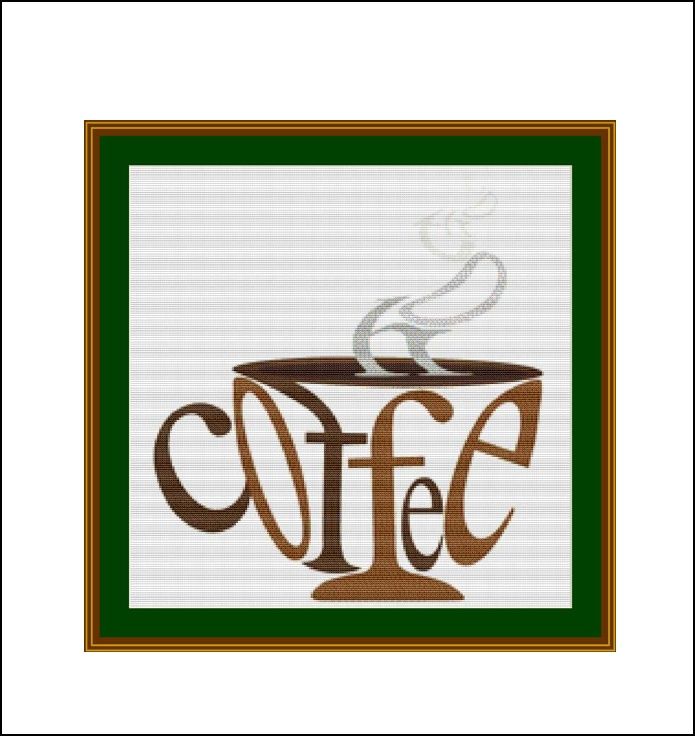 Hot Coffee Free Cross Stitch Pattern | Things to make | Pinterest