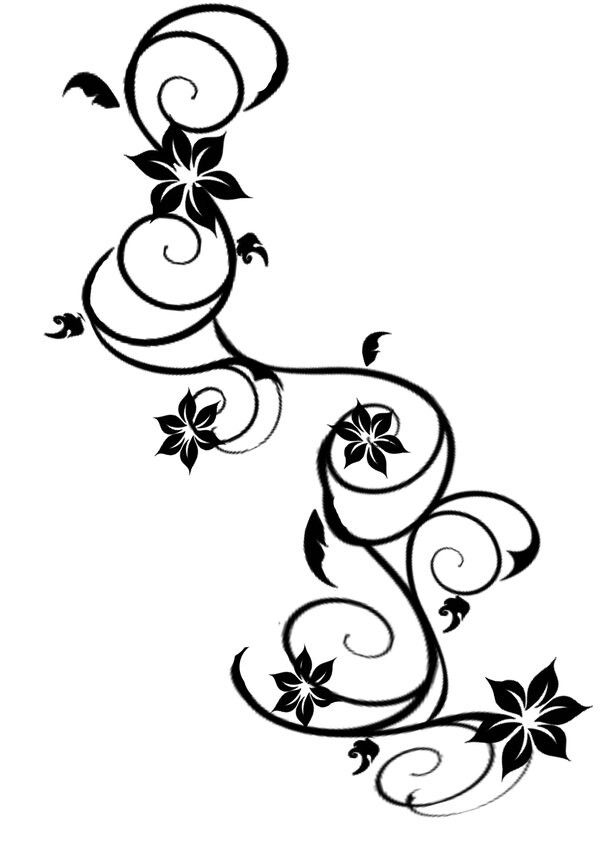 Swirly floral vine (foot) | Tattoos | Pinterest