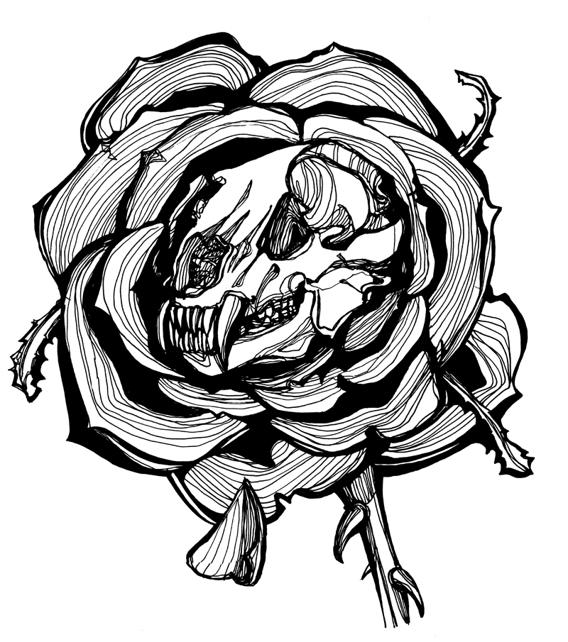 Grizzly Skull Rose - Piña