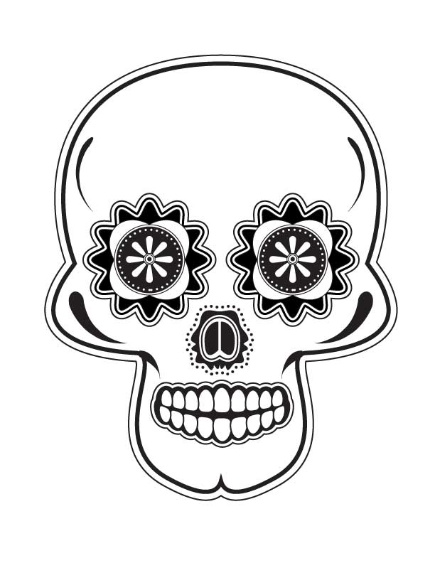 Dia De Los Muertos Skull by subatomiclaura on deviantART