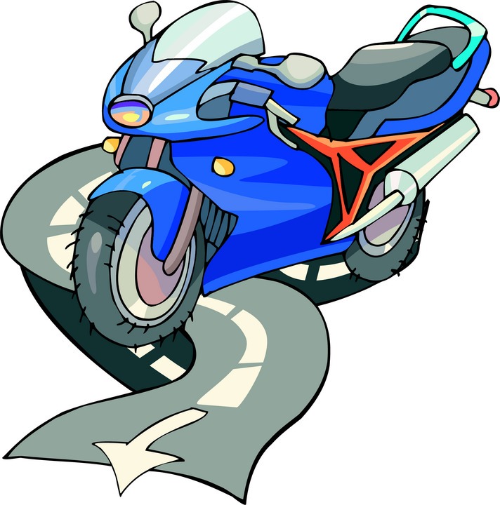 free cartoon motorcycle clipart - photo #35