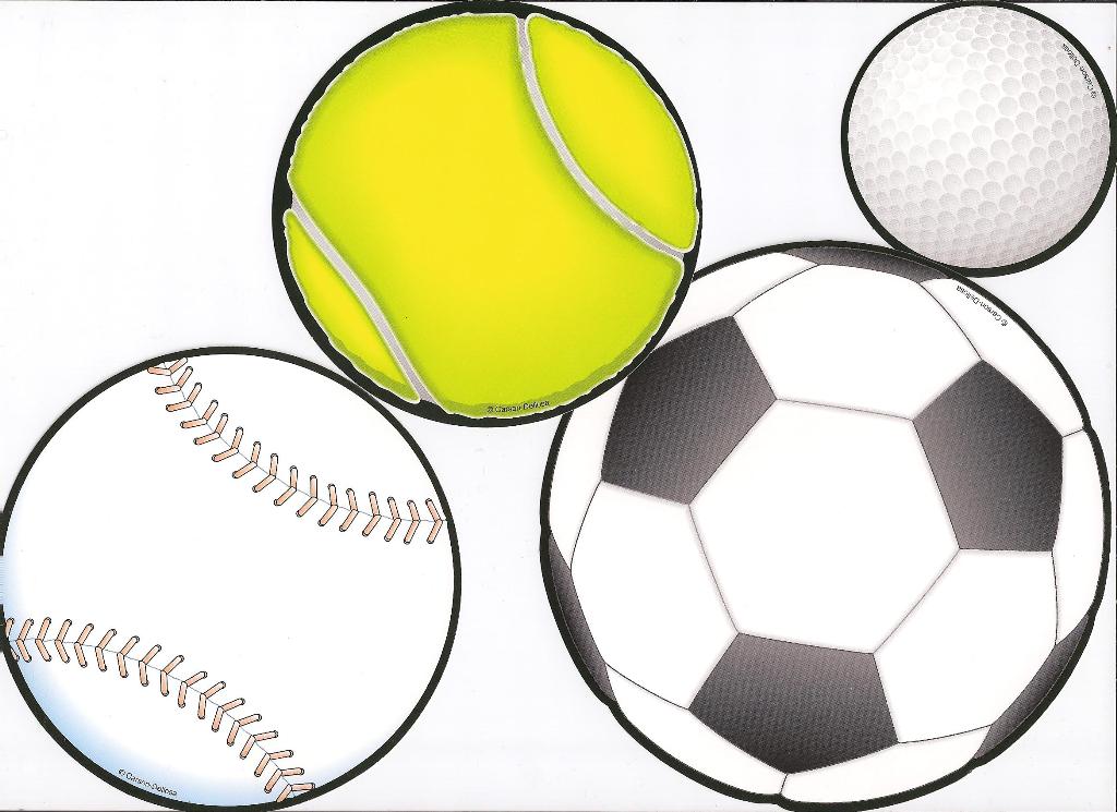 Sports Balls Cut-Outs - Set of 12 - The Childminding Shop