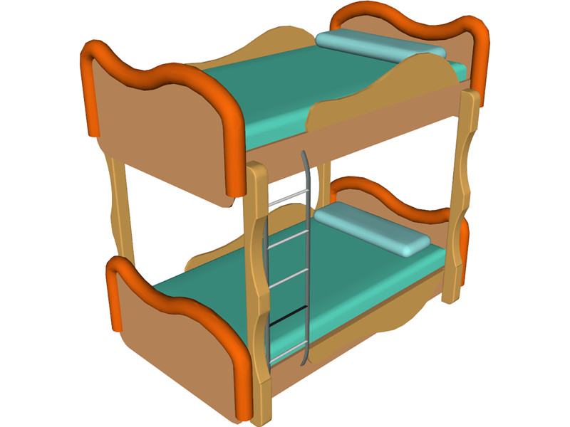 Bunk Bed 3D Model Download | 3D CAD Browser